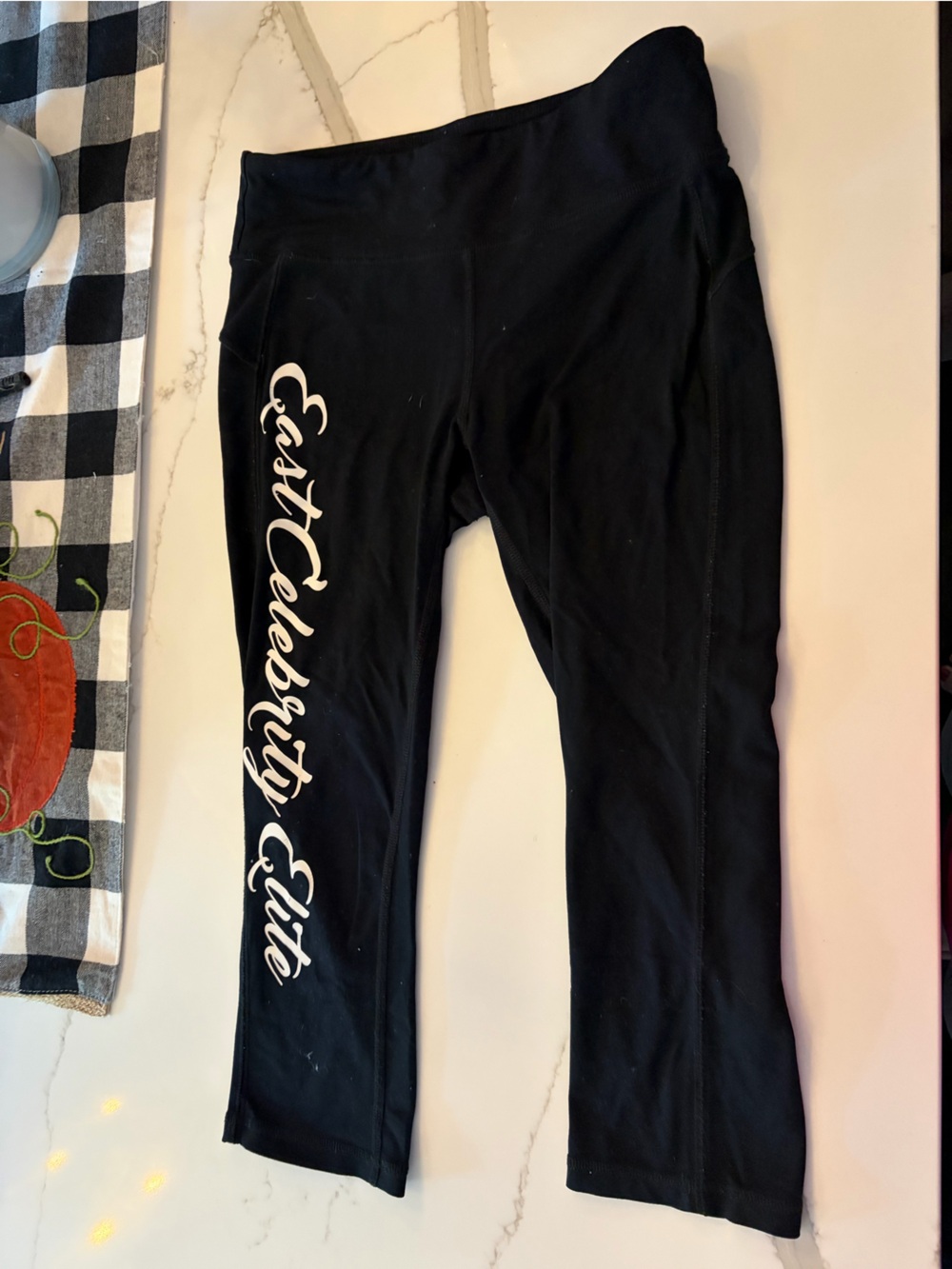 Kids Black Leggings ECE cheer size small